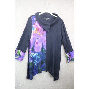 Claire Desjardins by Carrie Noir Long Sleeve Art to Wear Top-Size Medium-Artsy